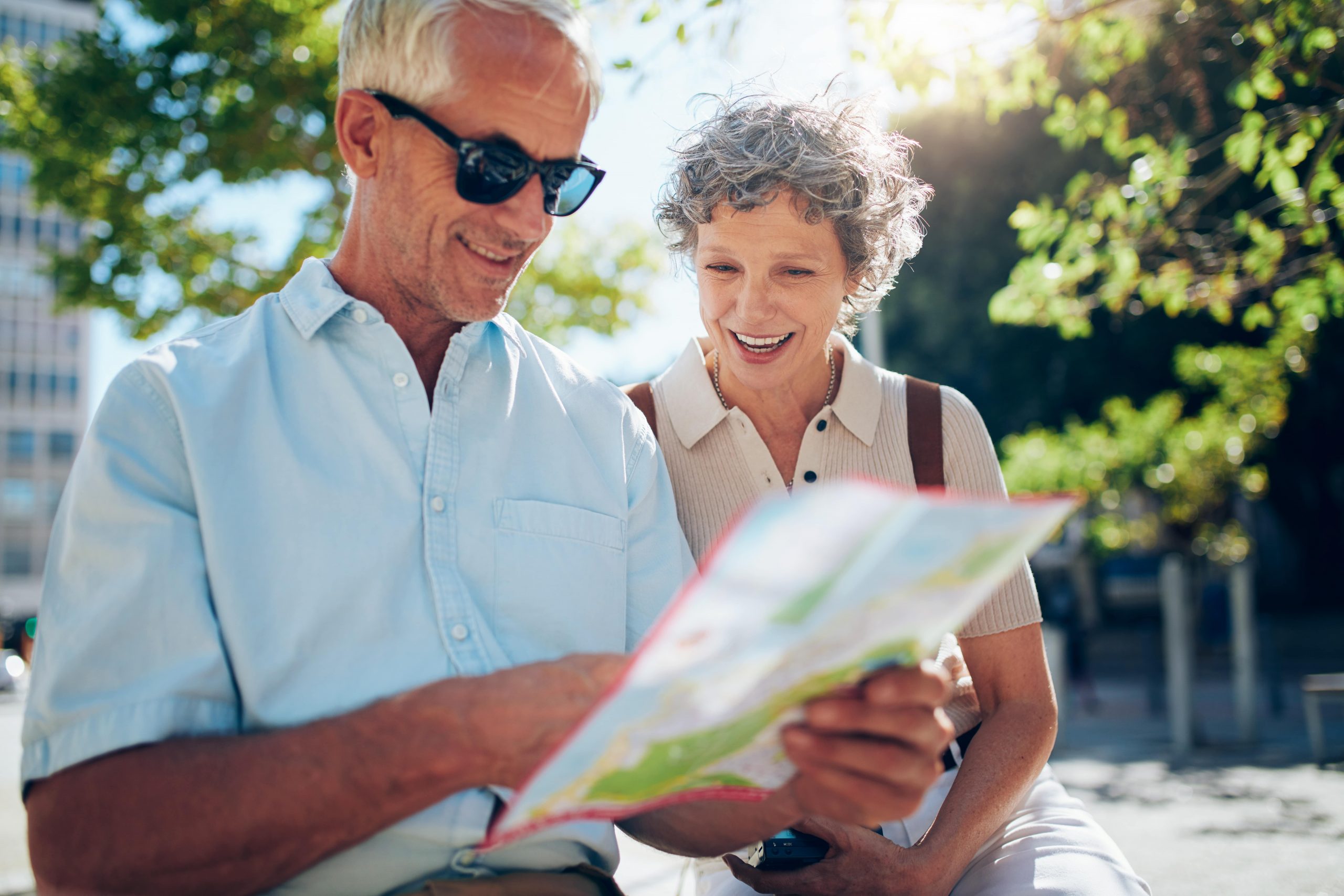 Traveling couple has freedom to choose medical providers thanks to their Medigap plan.